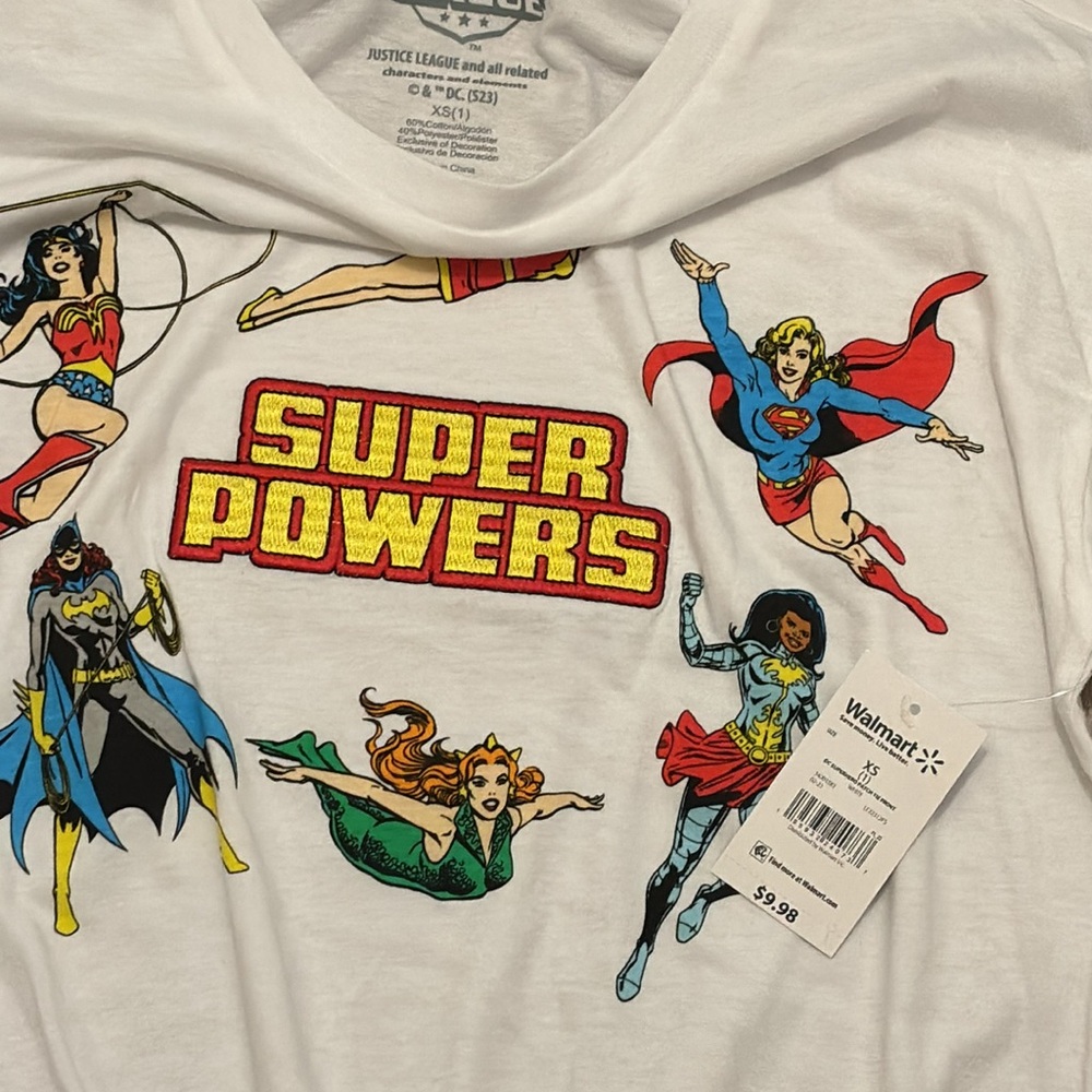 Justice league white crop top tide in front female superheroes - Picture 7 of 8